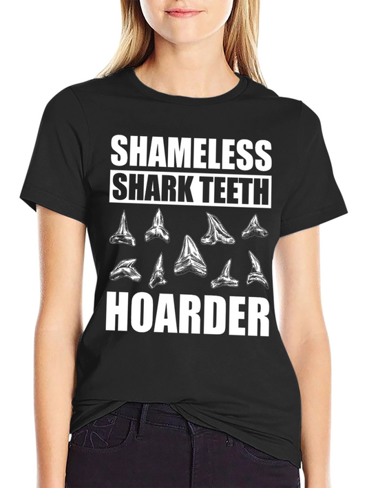 Camiseta Negra: Cazador de Dientes de Tiburón