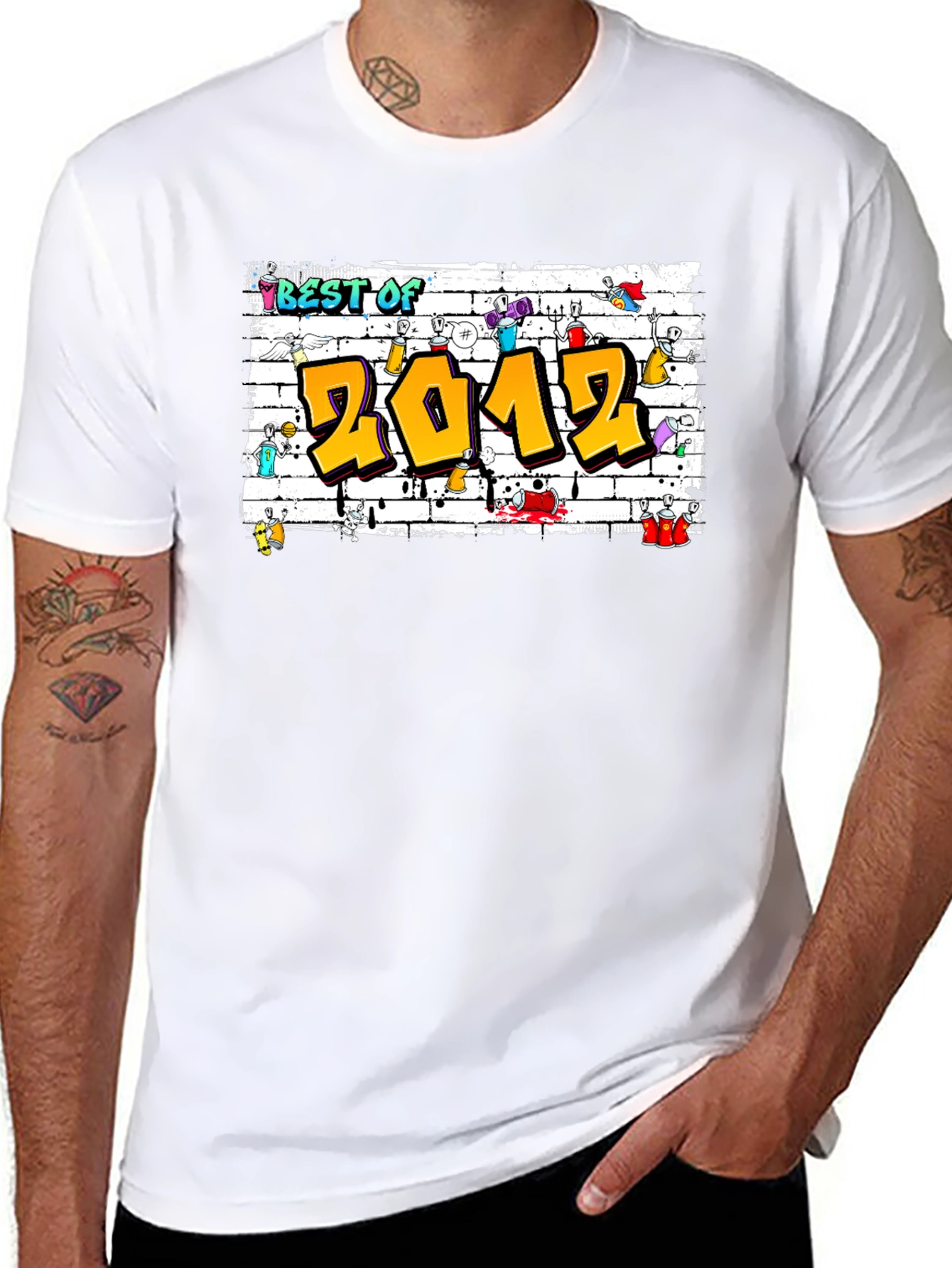 Camiseta Negra Best of 2012 Graffiti