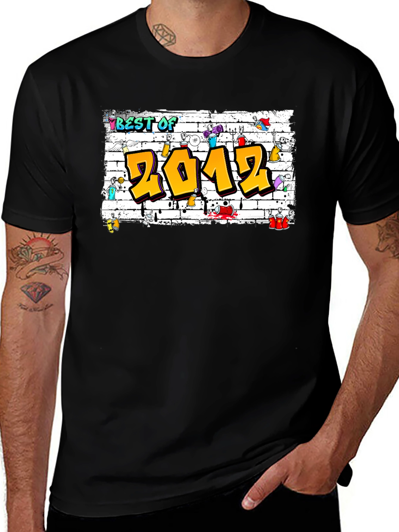 Camiseta Negra Best of 2012 Graffiti