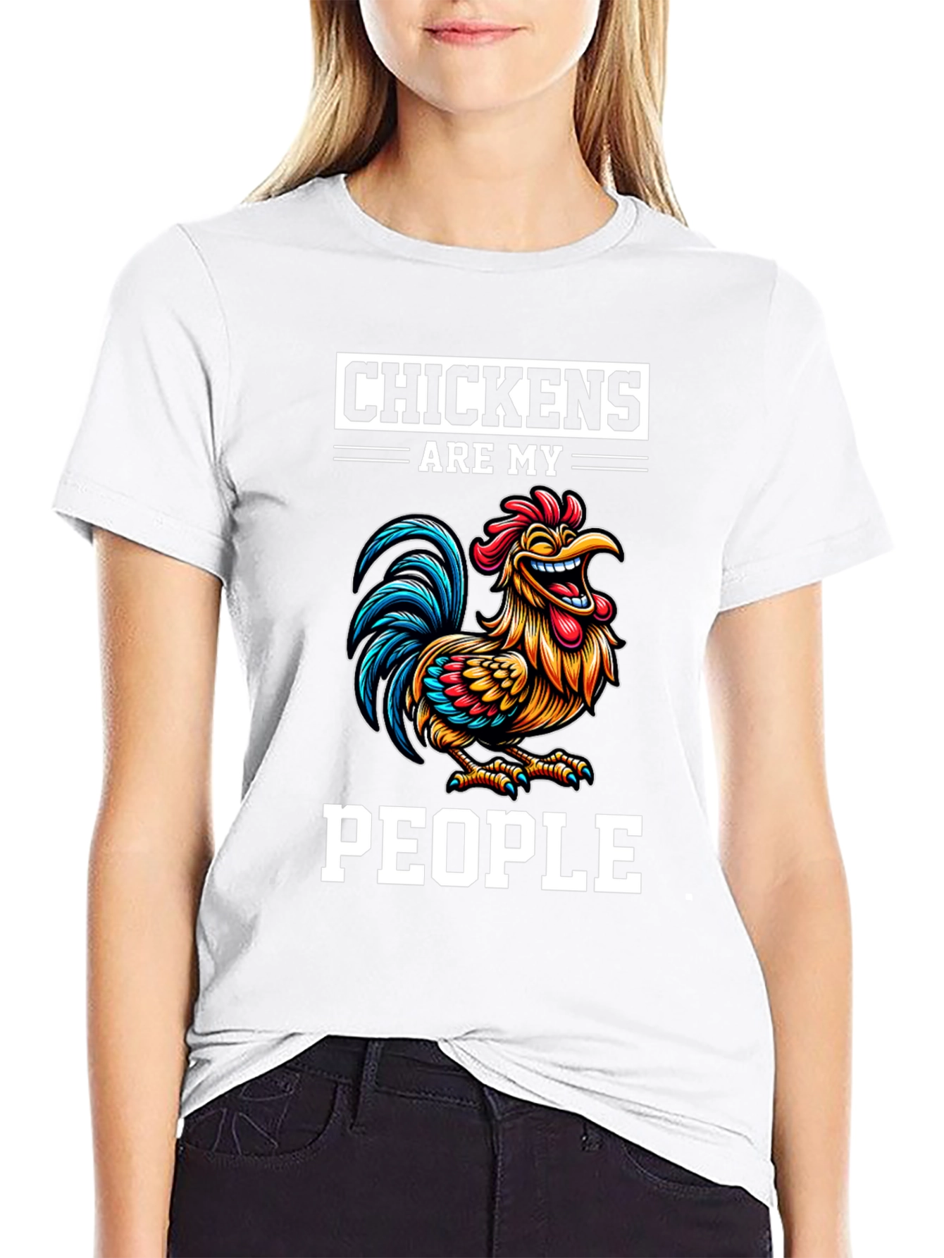 Camiseta Negra Chickens Are My People