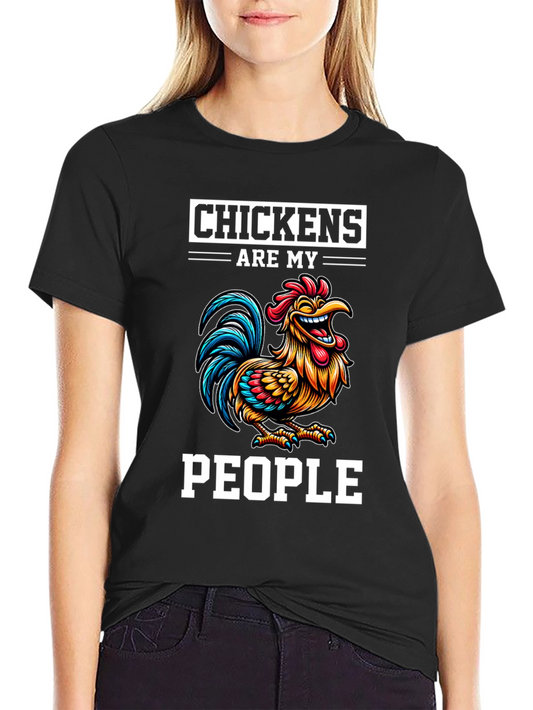 Camiseta Negra Chickens Are My People