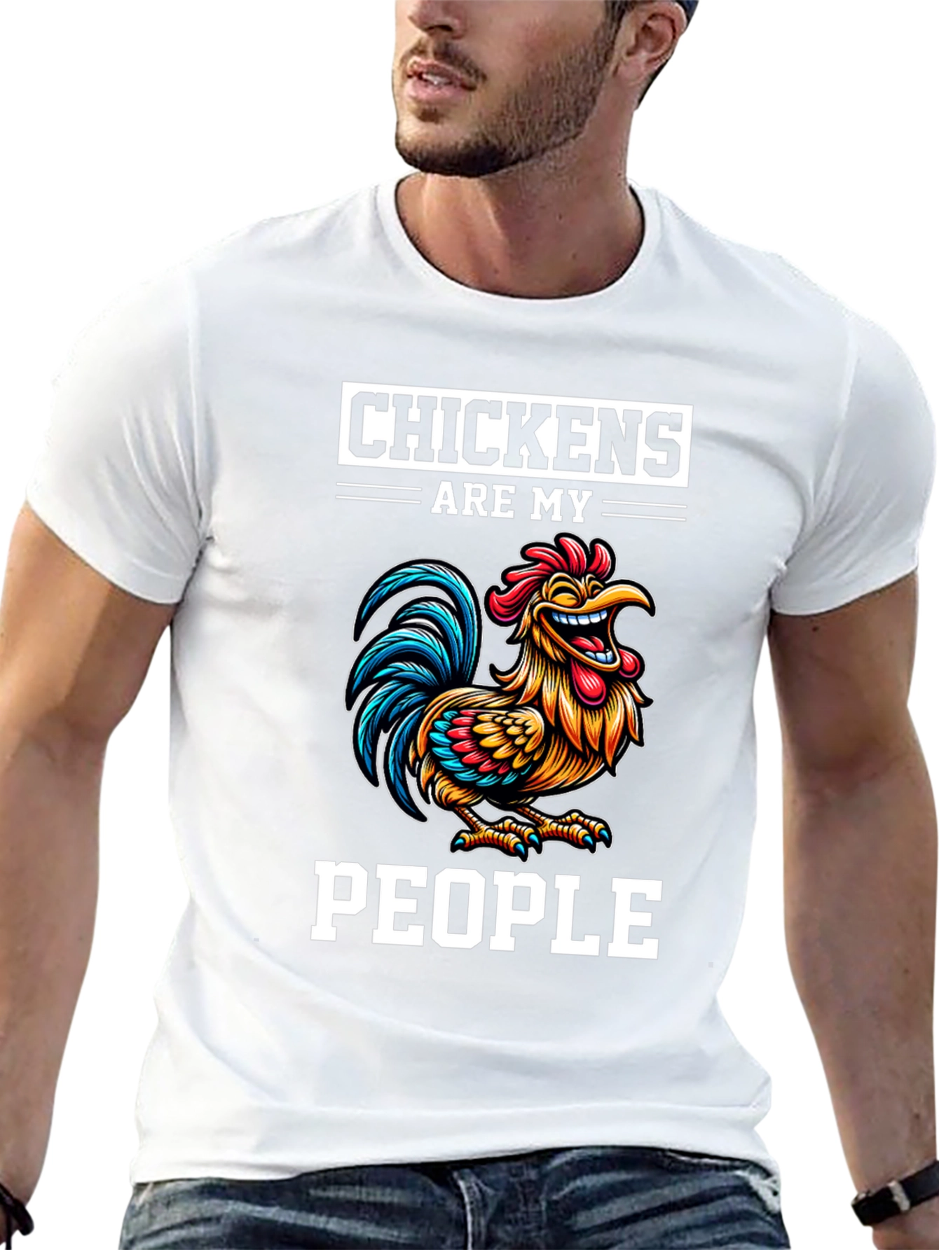 Camiseta Negra Chickens Are My People