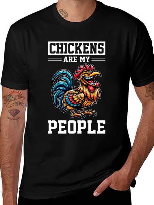 Camiseta Negra Chickens Are My People