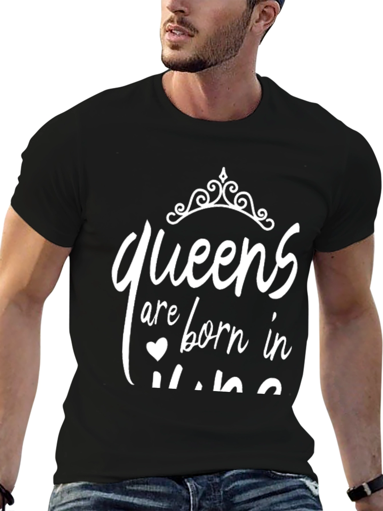 Camiseta Negra Queens Born in June