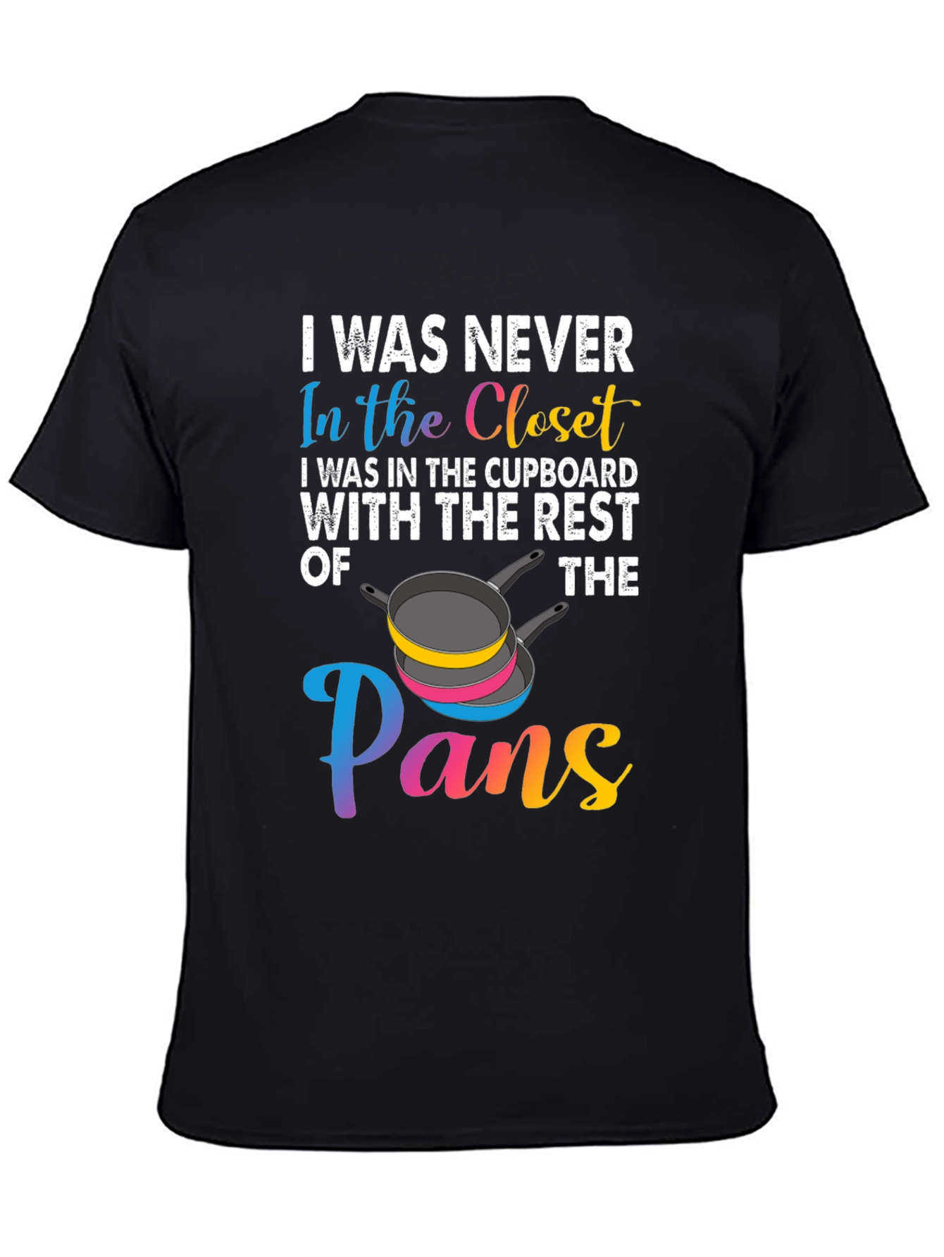 Camiseta Negra con Diseño Divertido Pans