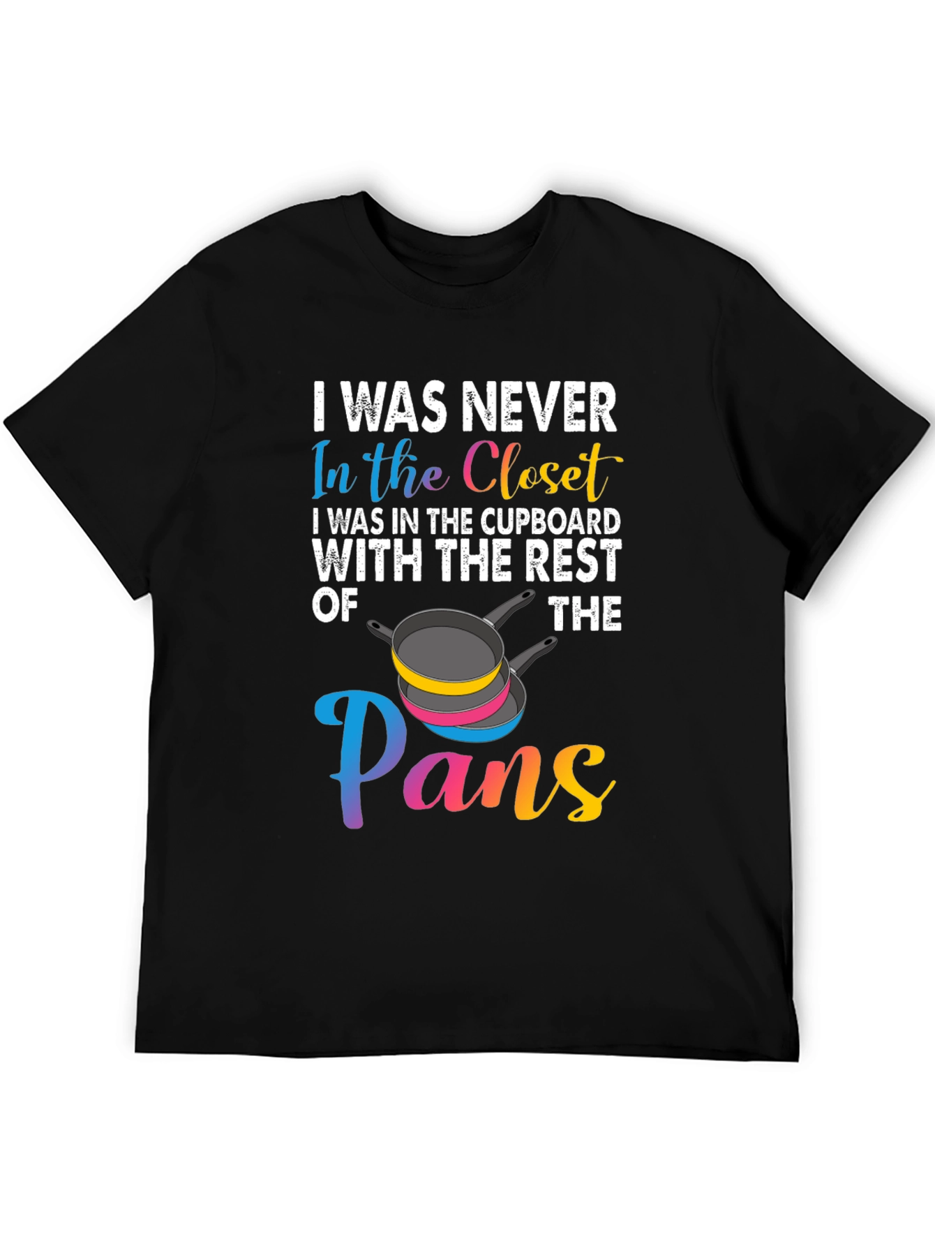 Camiseta Negra con Diseño Divertido Pans