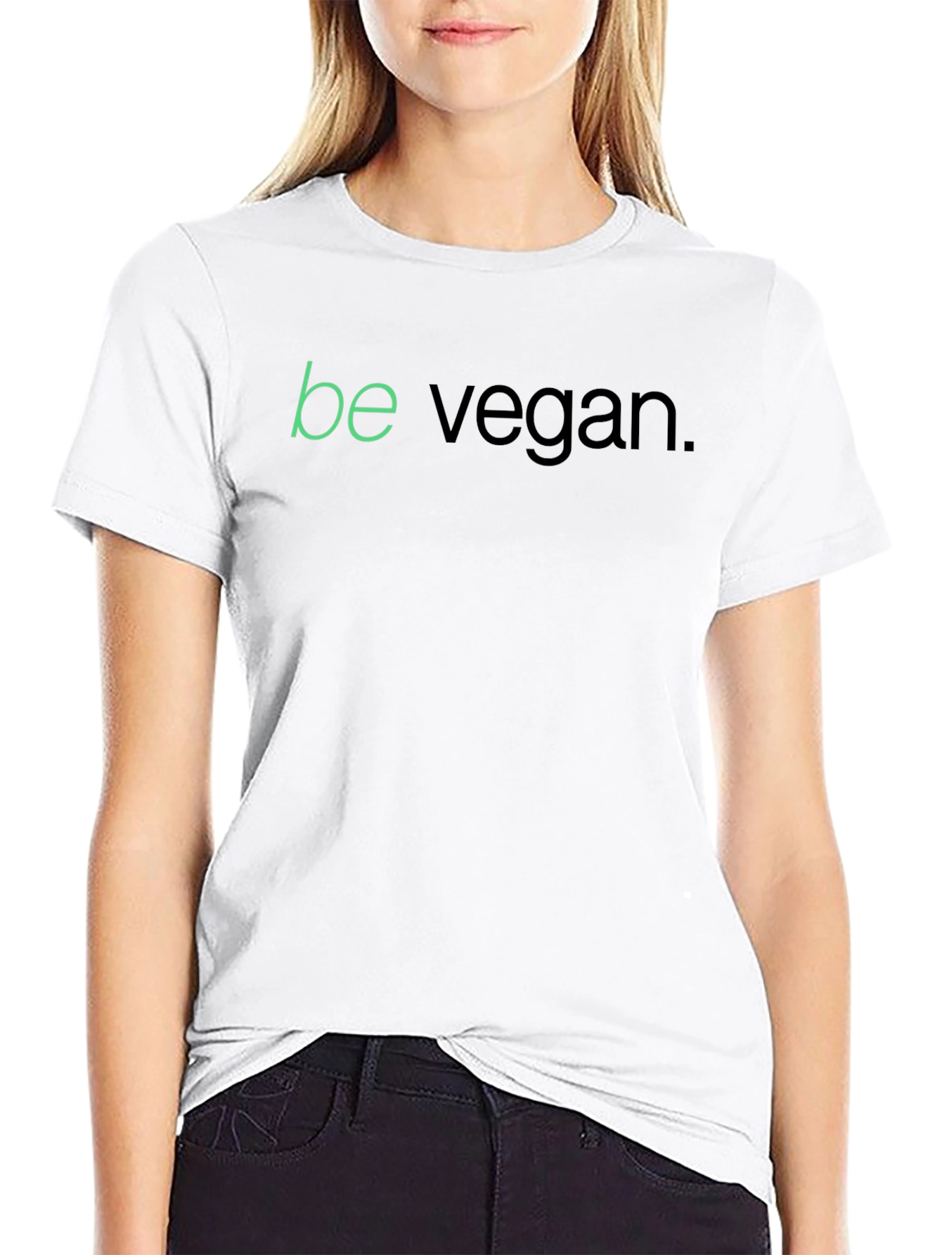 Camiseta Negra Be Vegan para Hombre