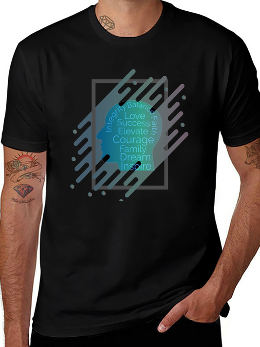 Camiseta Hombre Negra - Diseño Inspiracional