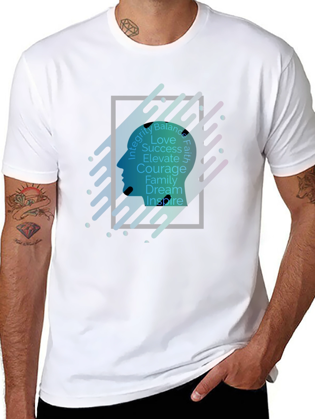 Camiseta Hombre Negra - Diseño Inspiracional