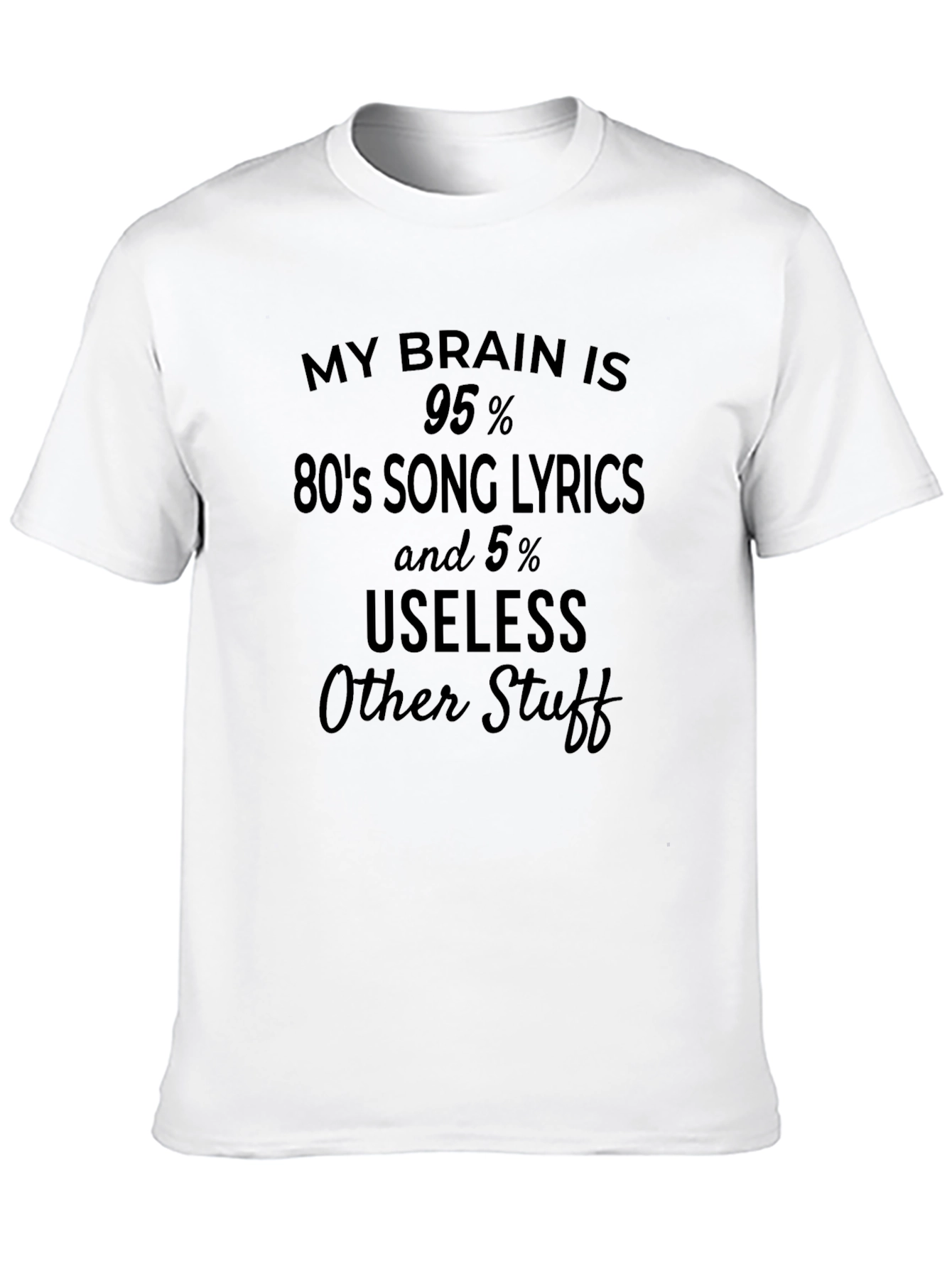 Camiseta Negra: Mi Cerebro 80s