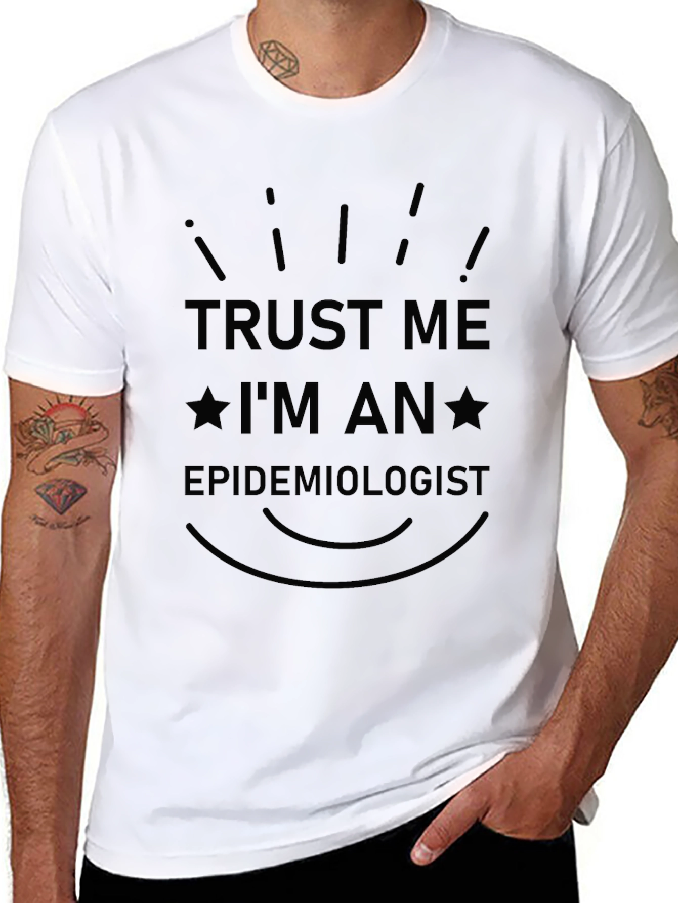 Camiseta Negra: Confía en Mí Soy Epidemiólogo