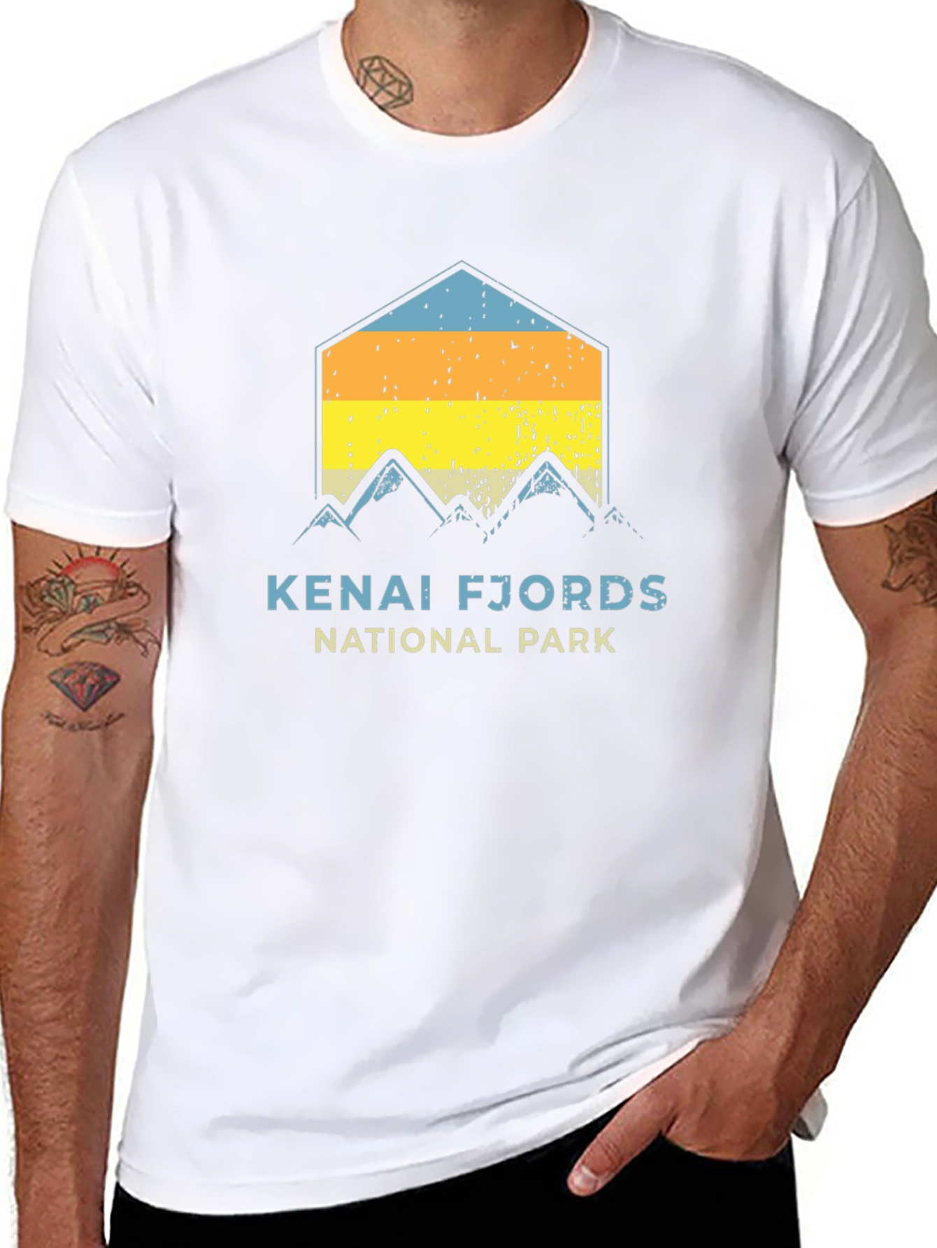 Camiseta Parque Nacional Fiordos Kenai - Diseño Retro
