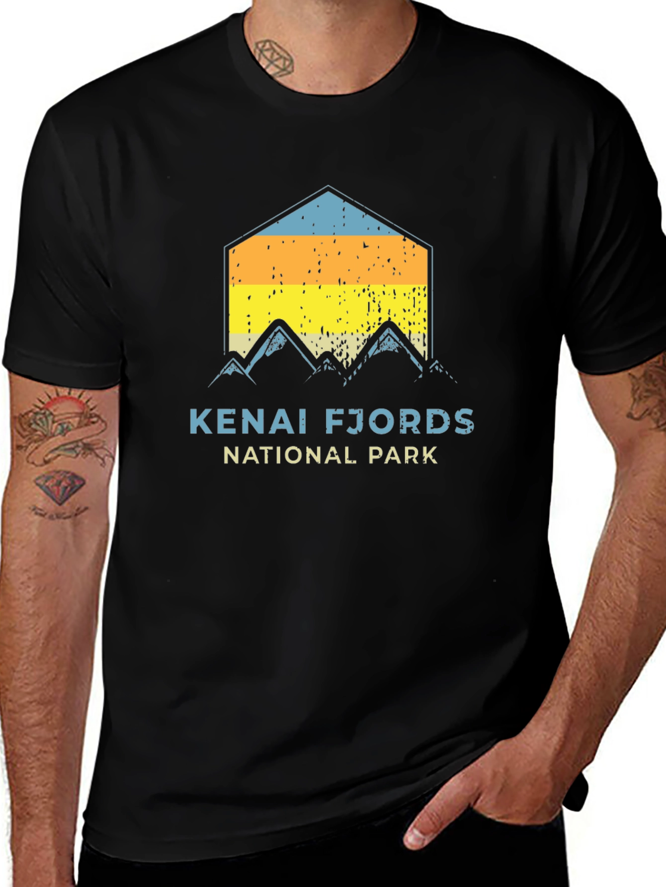 Camiseta Parque Nacional Fiordos Kenai - Diseño Retro