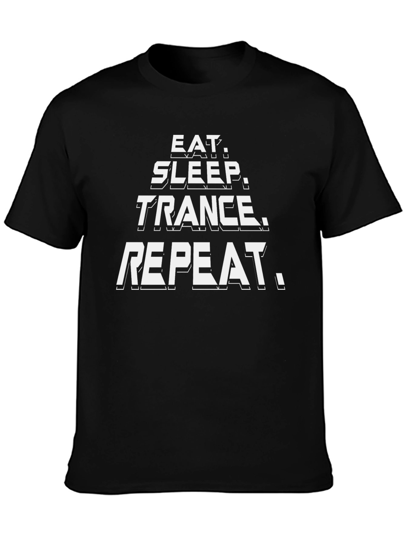 Camiseta Negra Eat Sleep Trance Repeat