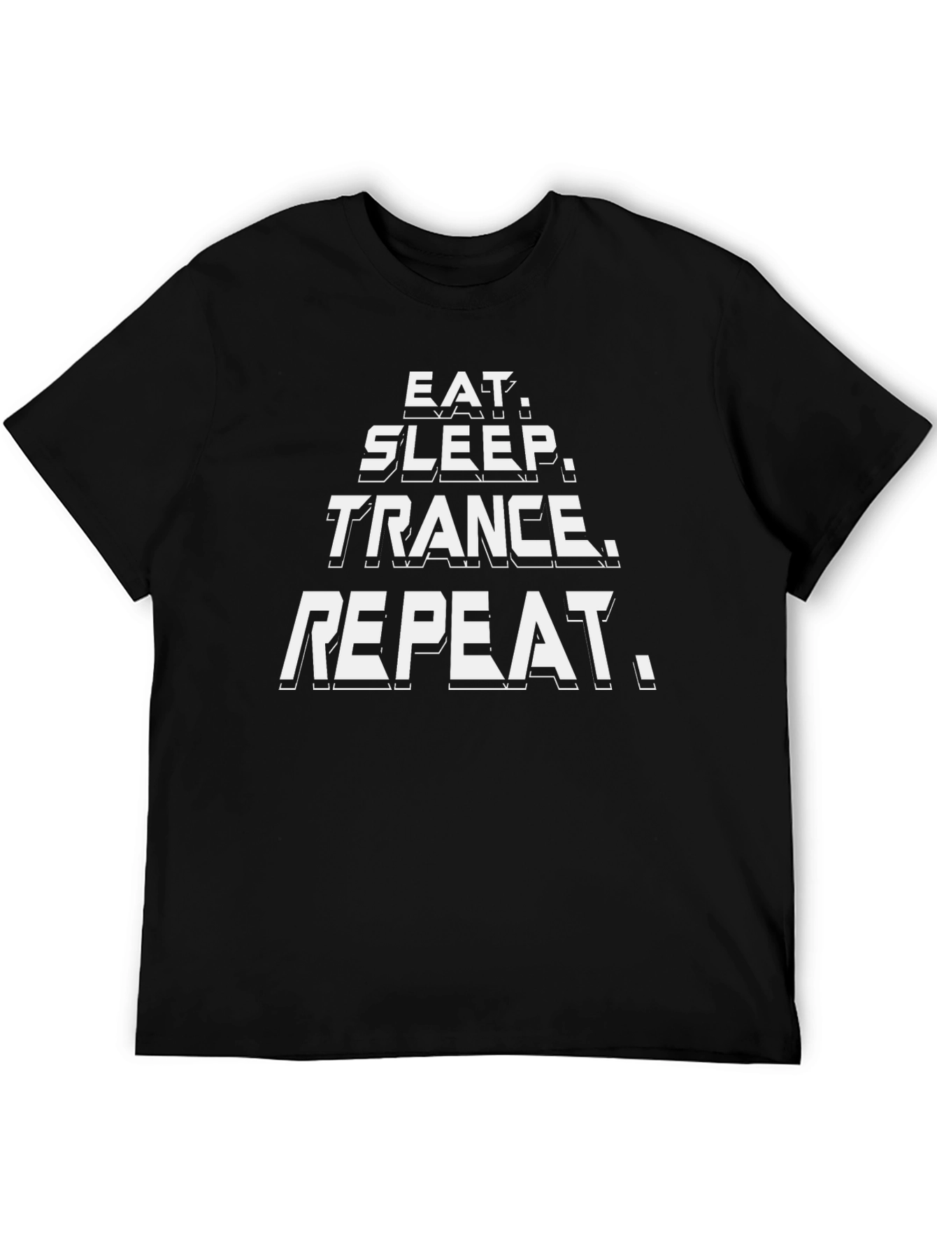 Camiseta Negra Eat Sleep Trance Repeat