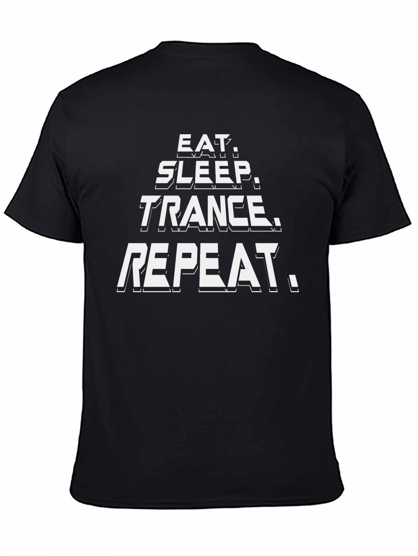 Camiseta Negra Eat Sleep Trance Repeat