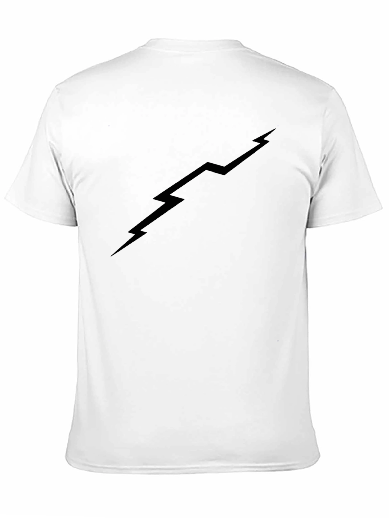 Camiseta Negra Rayo Moda Hombre Casual