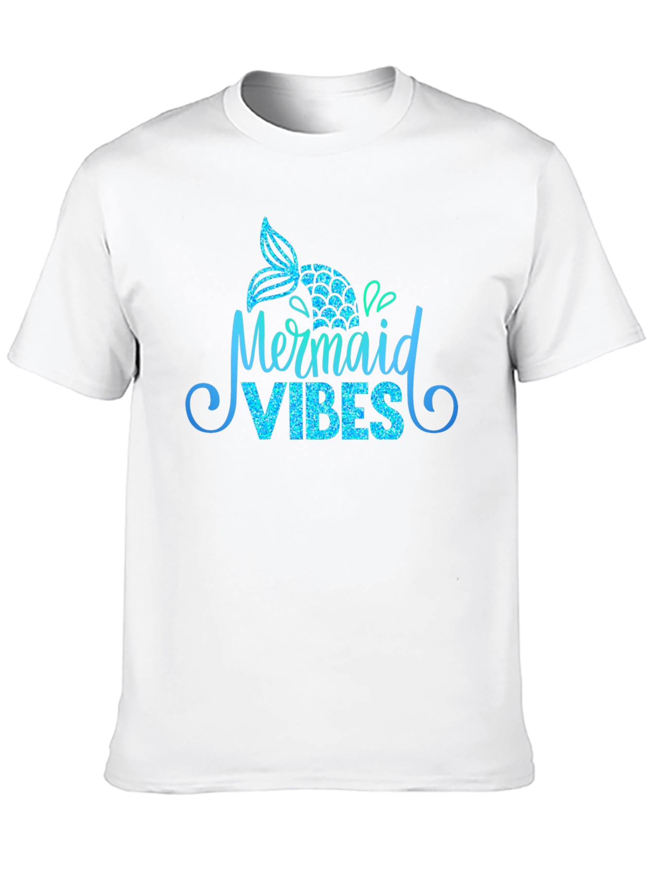 Camiseta Negra Mermaid Vibes Brillante