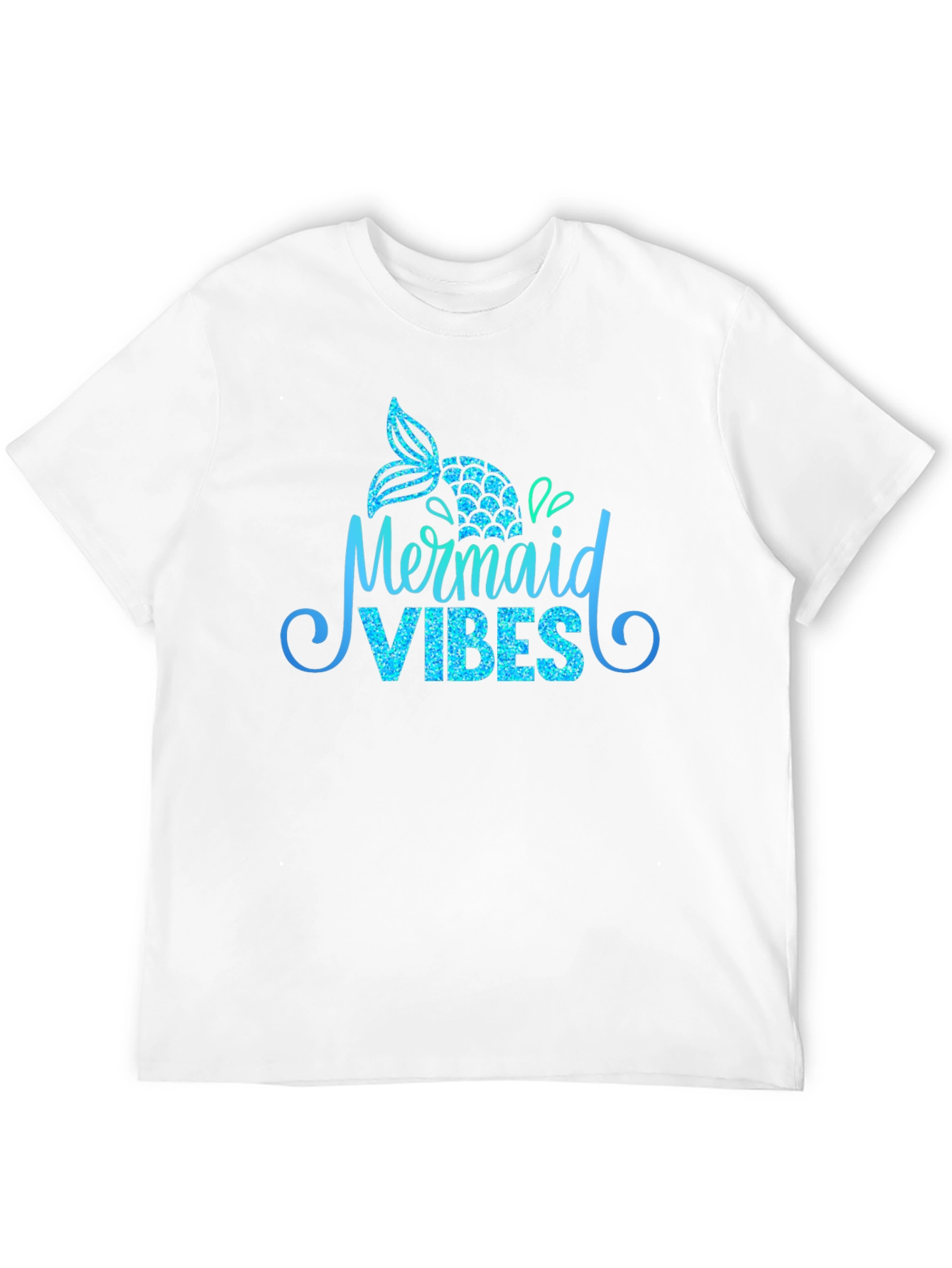 Camiseta Negra Mermaid Vibes Brillante