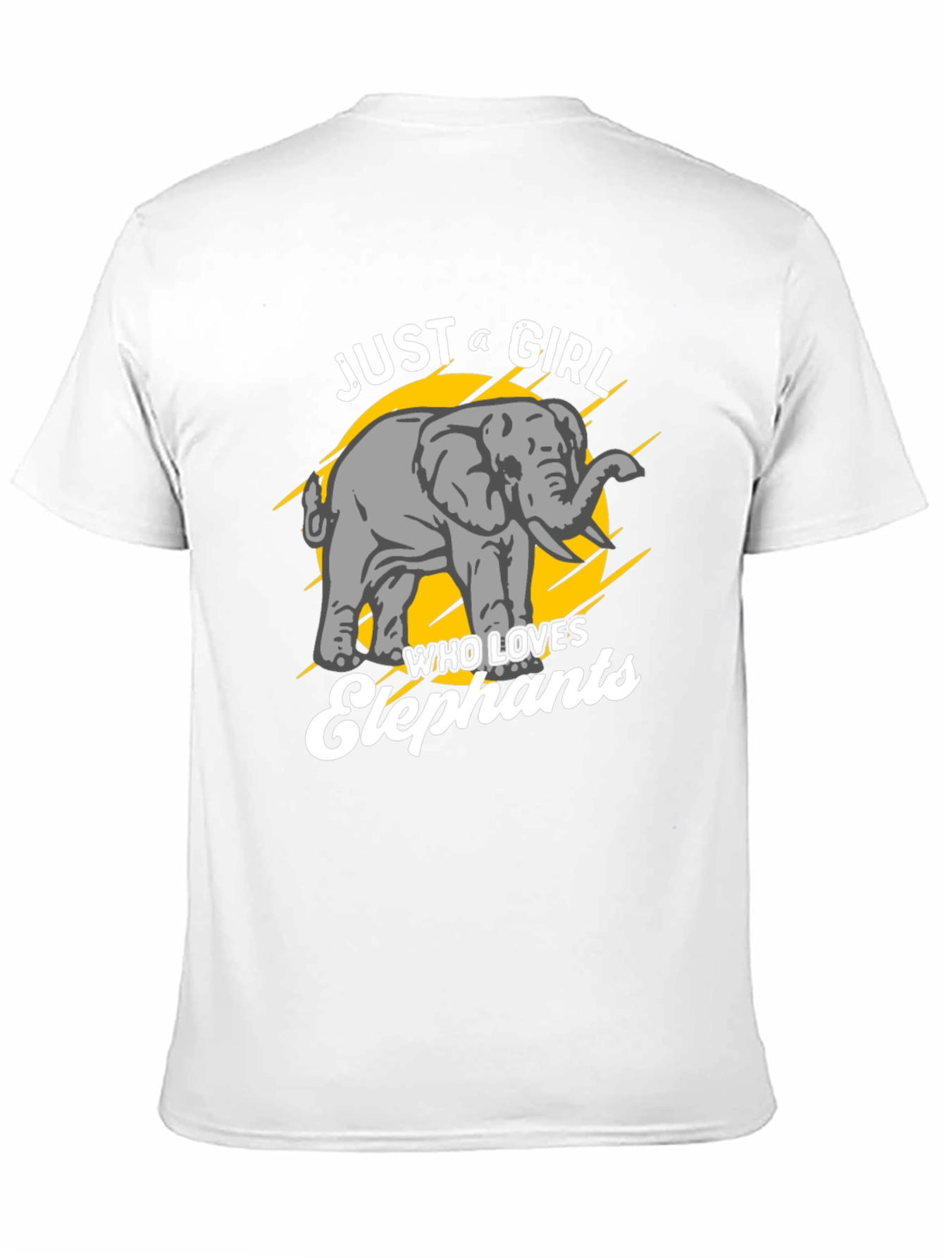 Camiseta Negra Just a Girl Who Loves Elephants