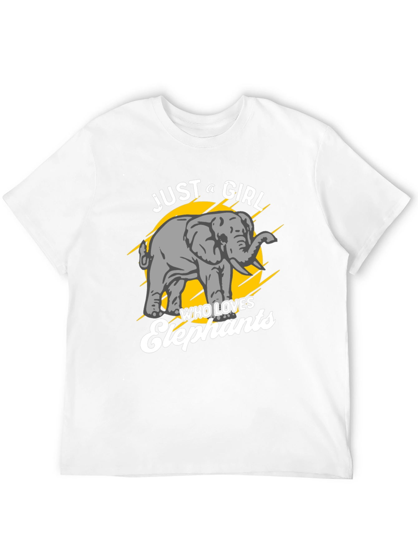 Camiseta Negra Just a Girl Who Loves Elephants