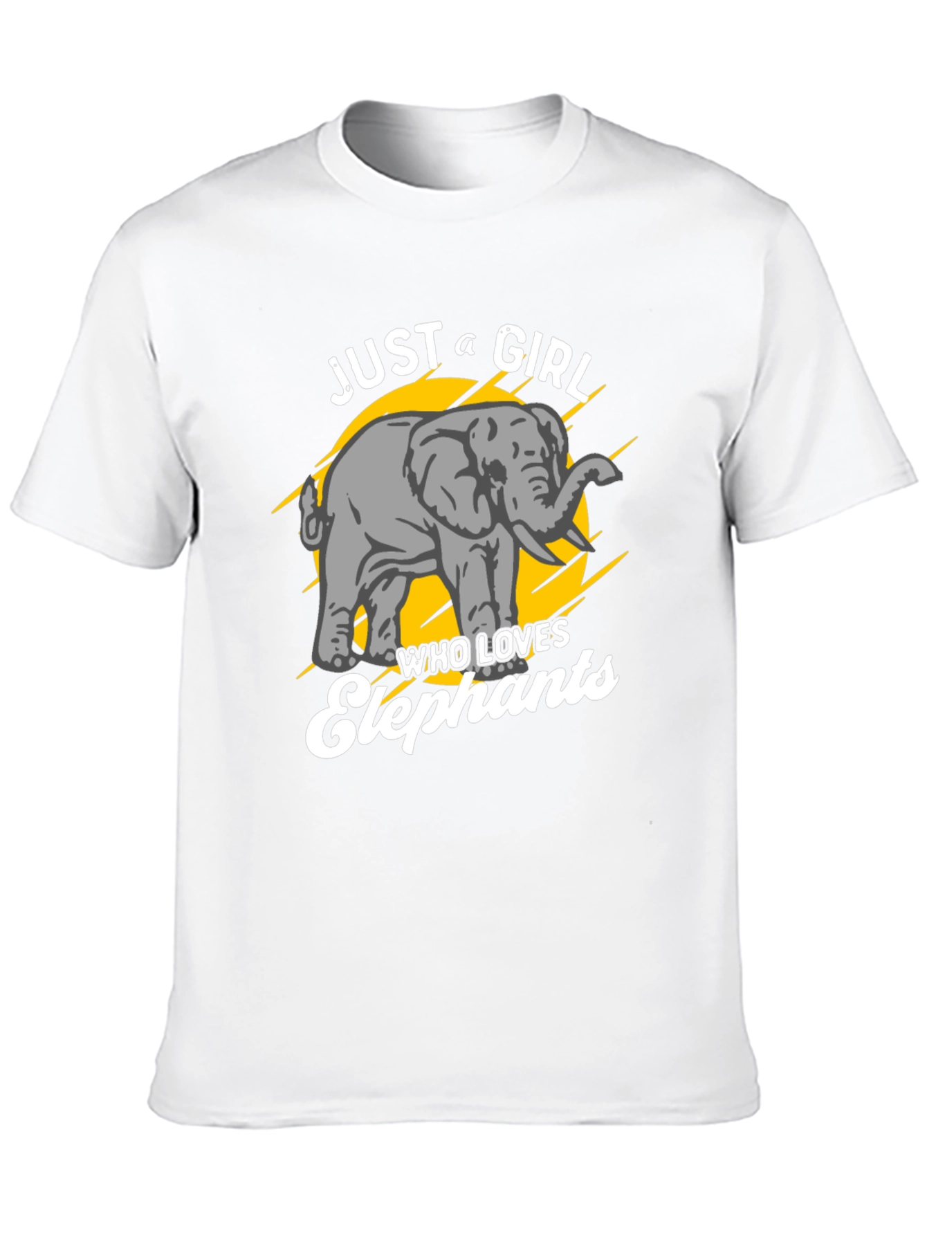 Camiseta Negra Just a Girl Who Loves Elephants