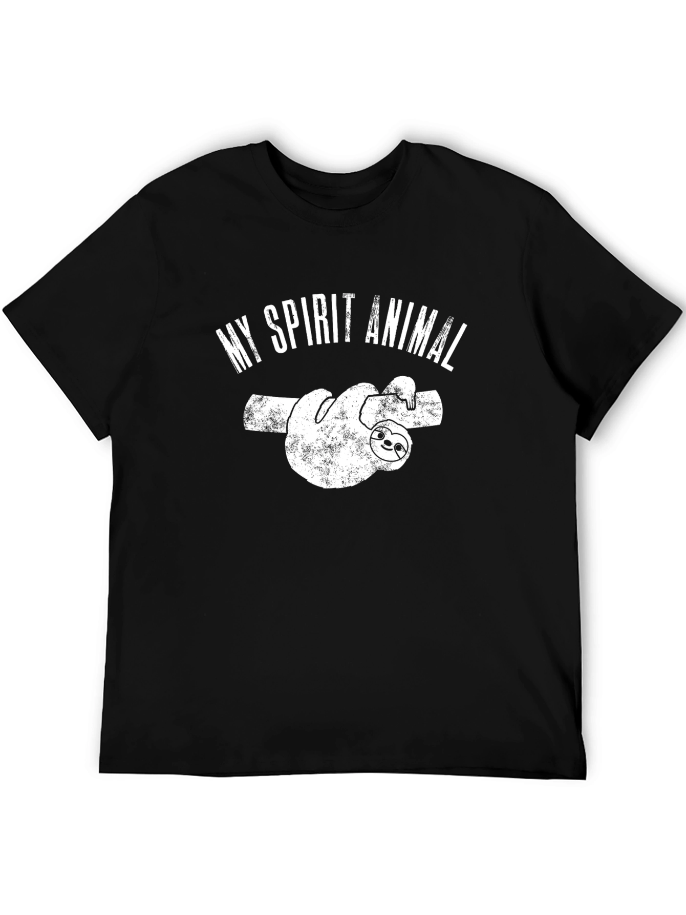 Camiseta Negra Mi Animal Espiritual Perezoso