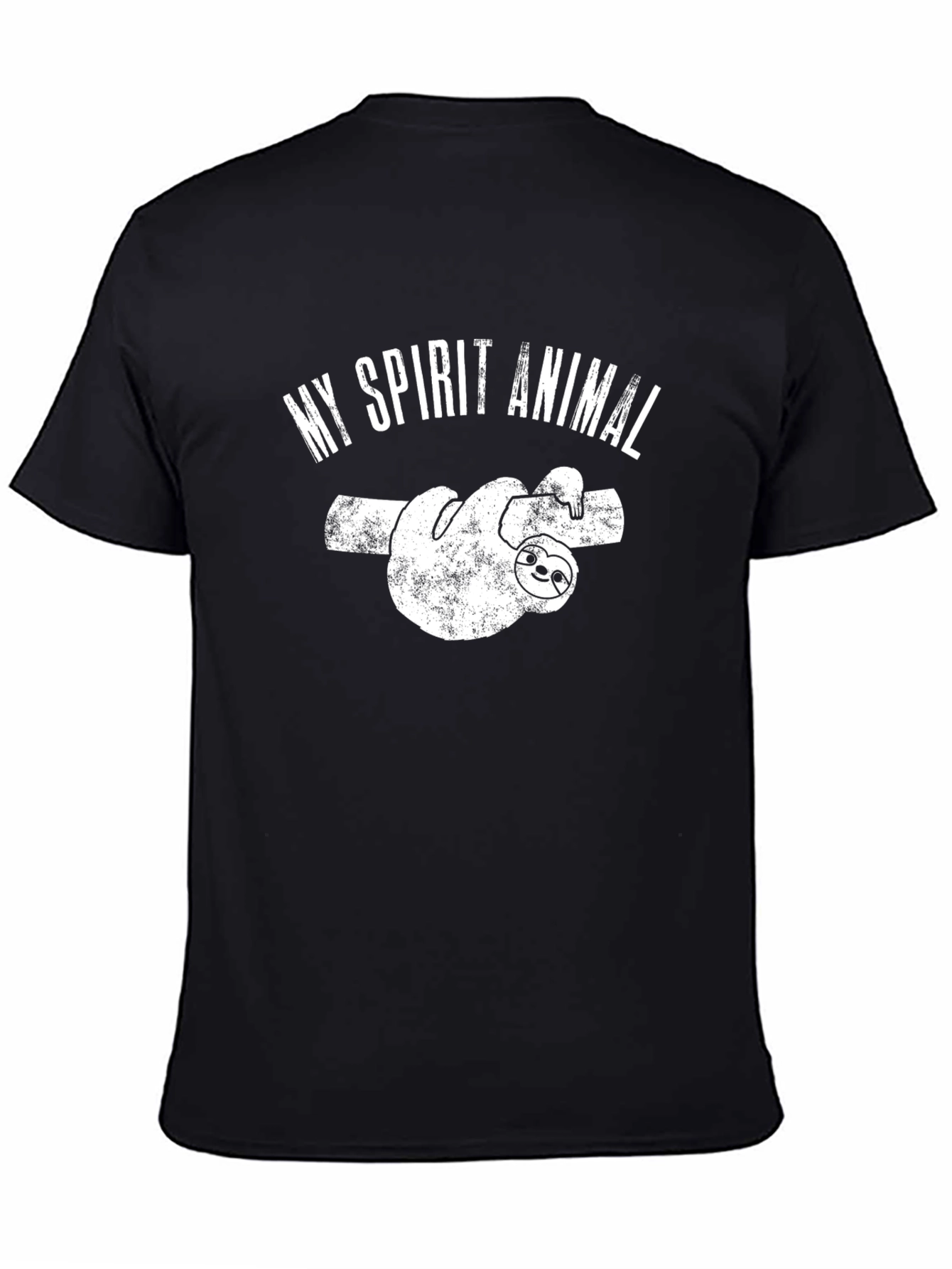 Camiseta Negra Mi Animal Espiritual Perezoso