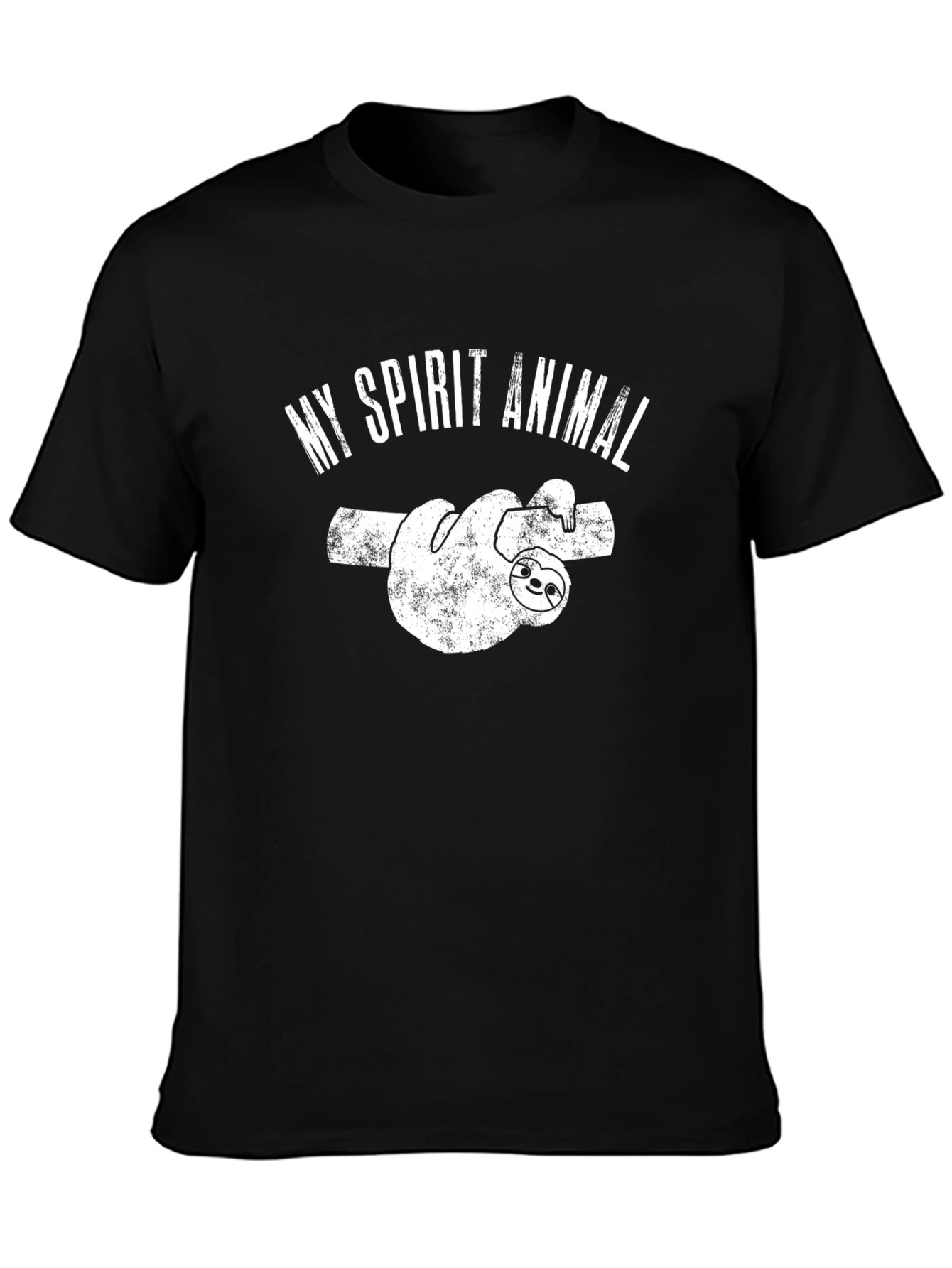 Camiseta Negra Mi Animal Espiritual Perezoso