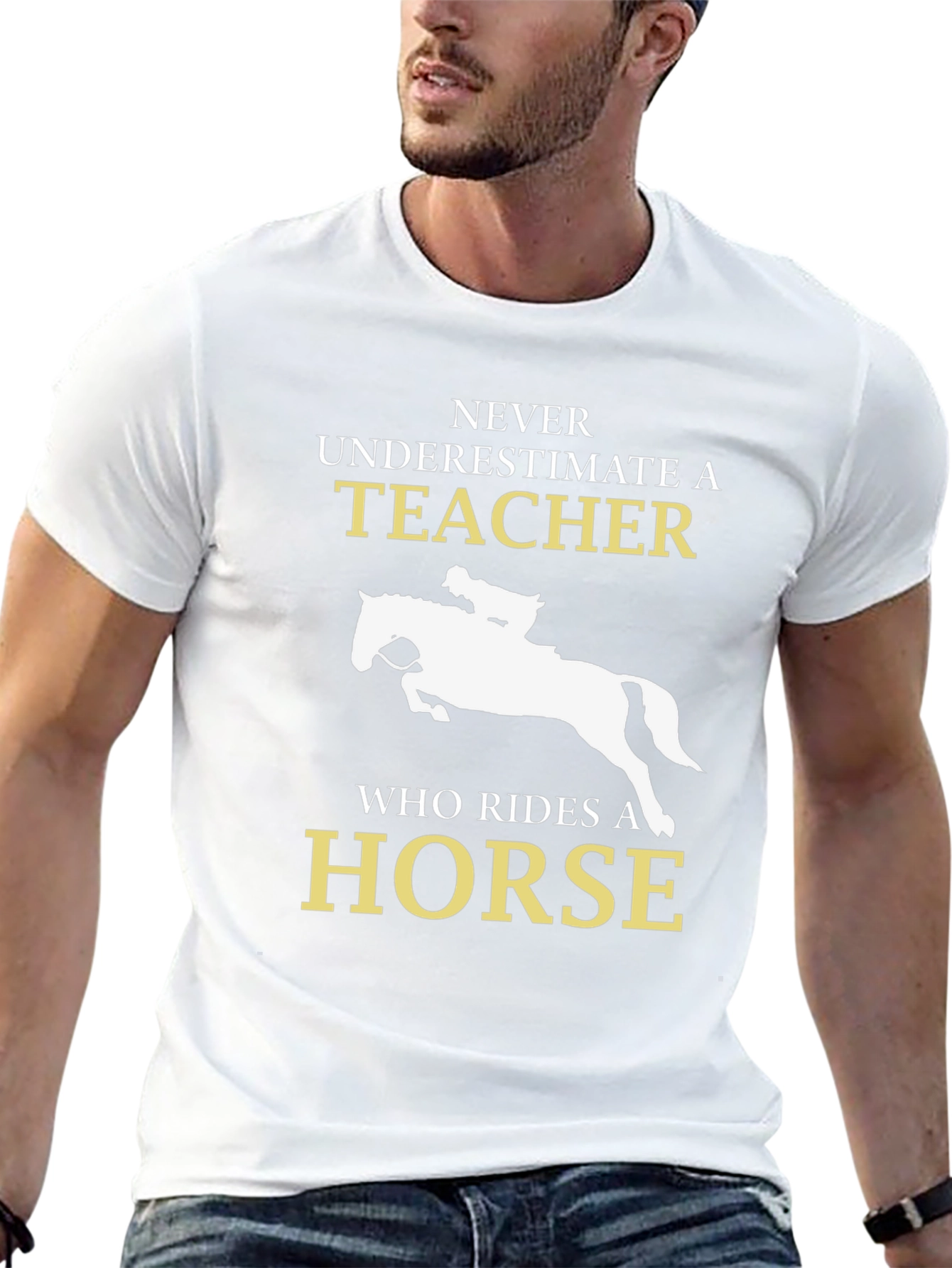 Camiseta Negra con Diseño de Profesor Jinete