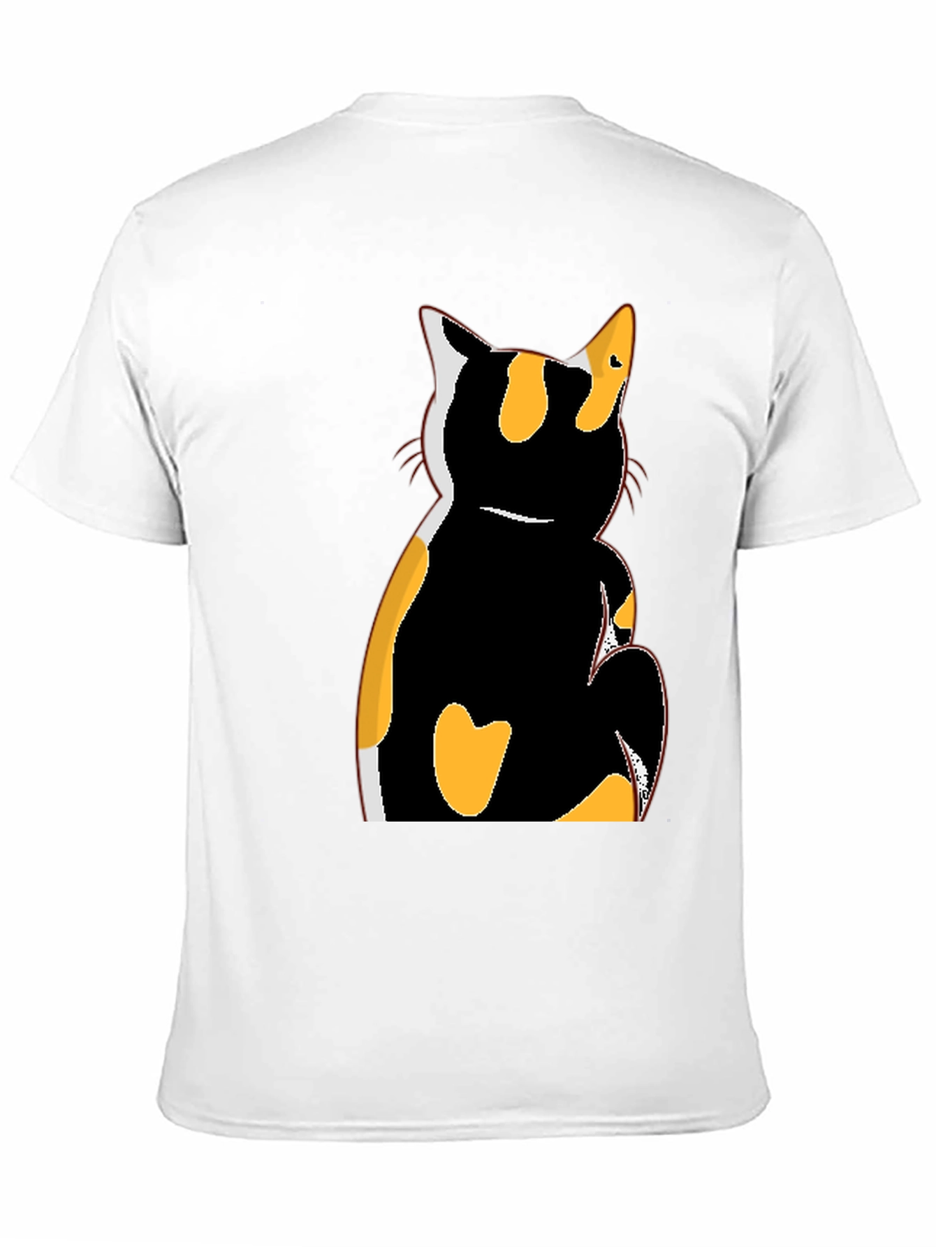 Camiseta Negra con Diseño de Gato Calicó
