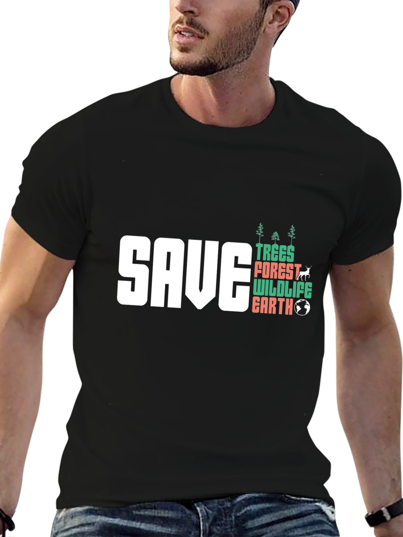 Camiseta Negra Salvar el Planeta