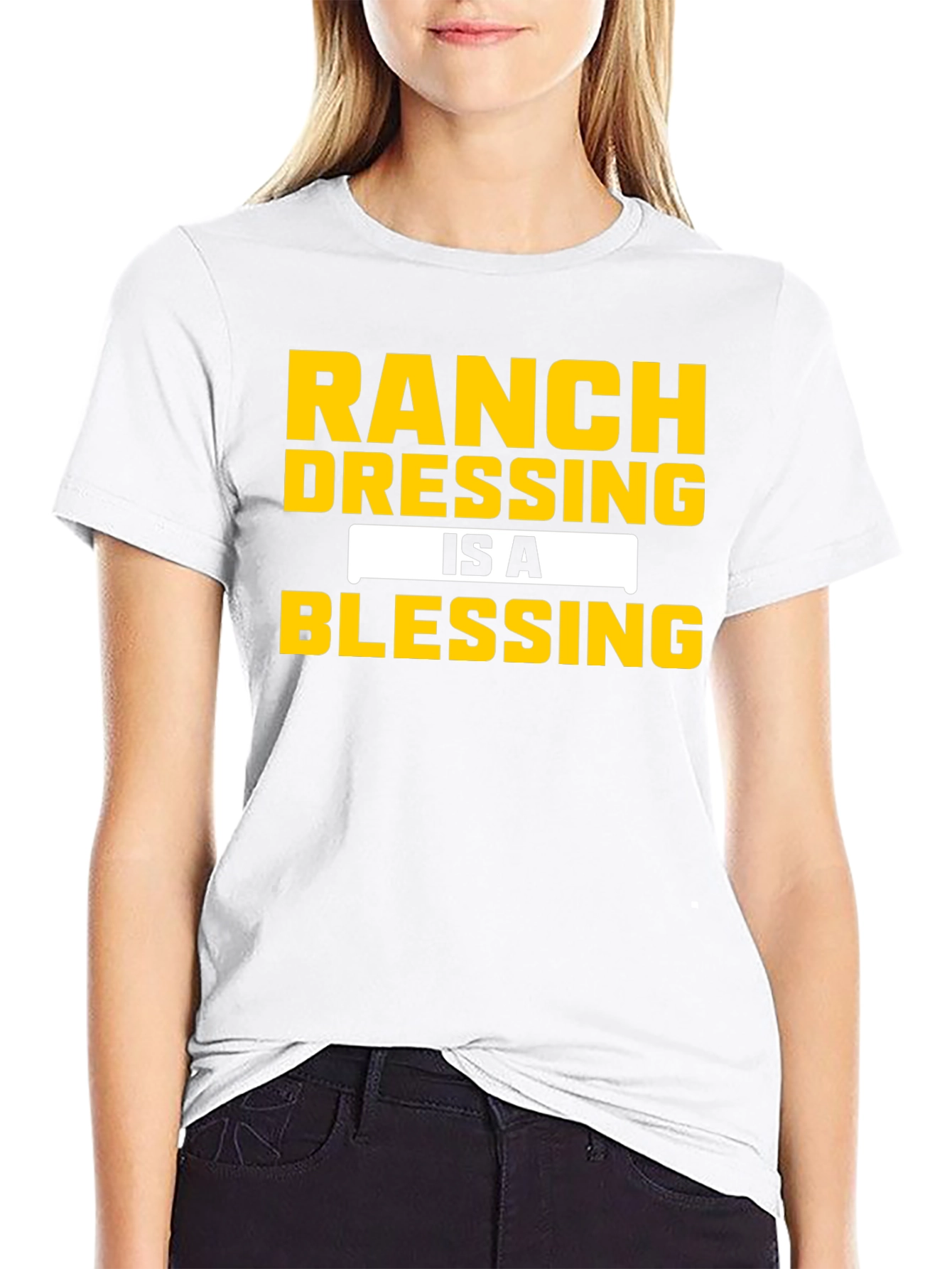 Camiseta Negra: Ranch Dressing is a Blessing