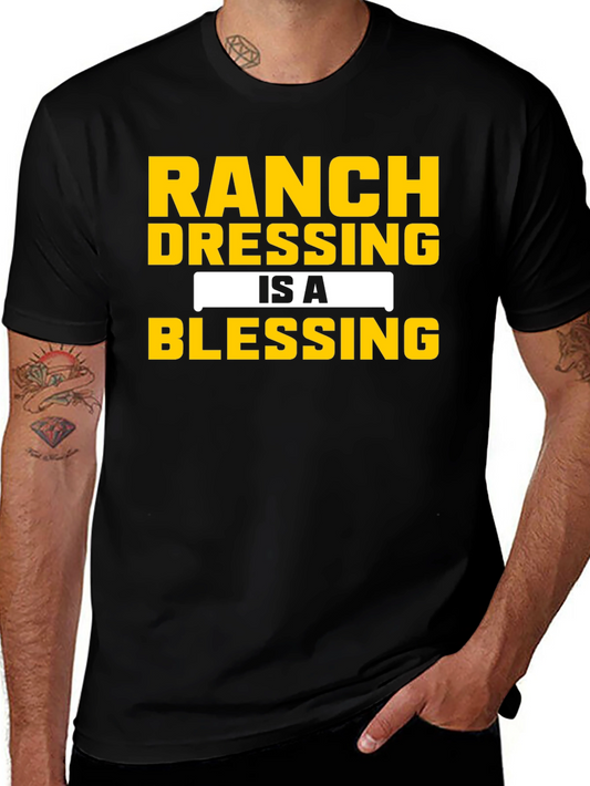 Camiseta Negra: Ranch Dressing is a Blessing