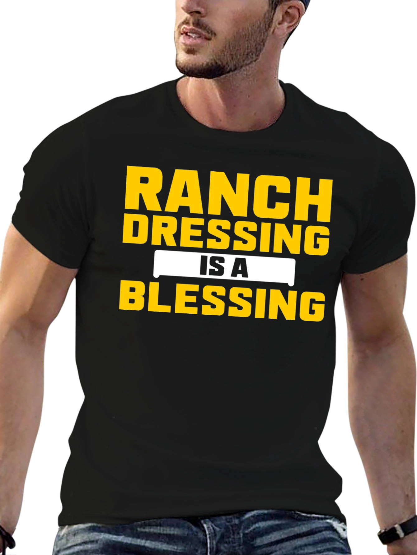 Camiseta Negra: Ranch Dressing is a Blessing