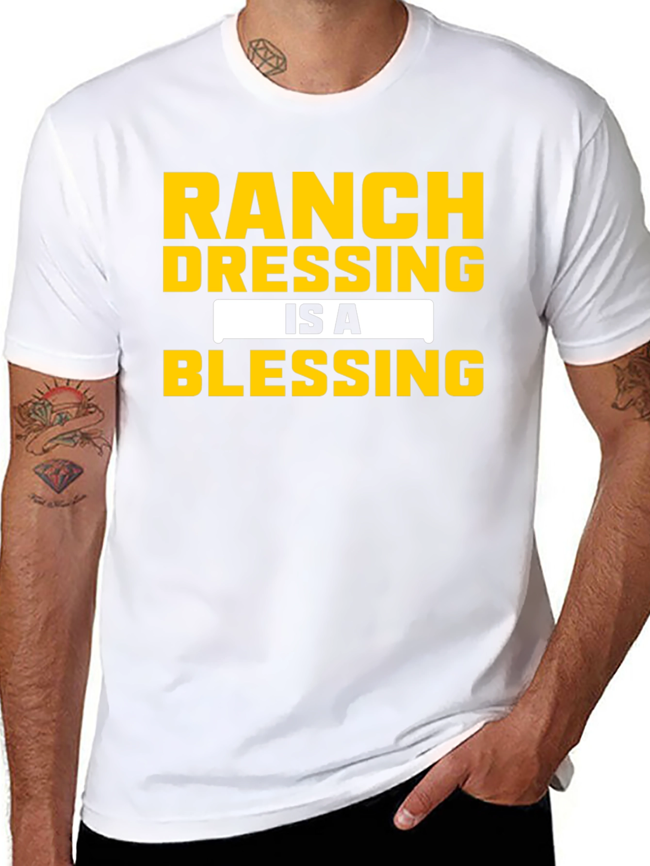 Camiseta Negra: Ranch Dressing is a Blessing