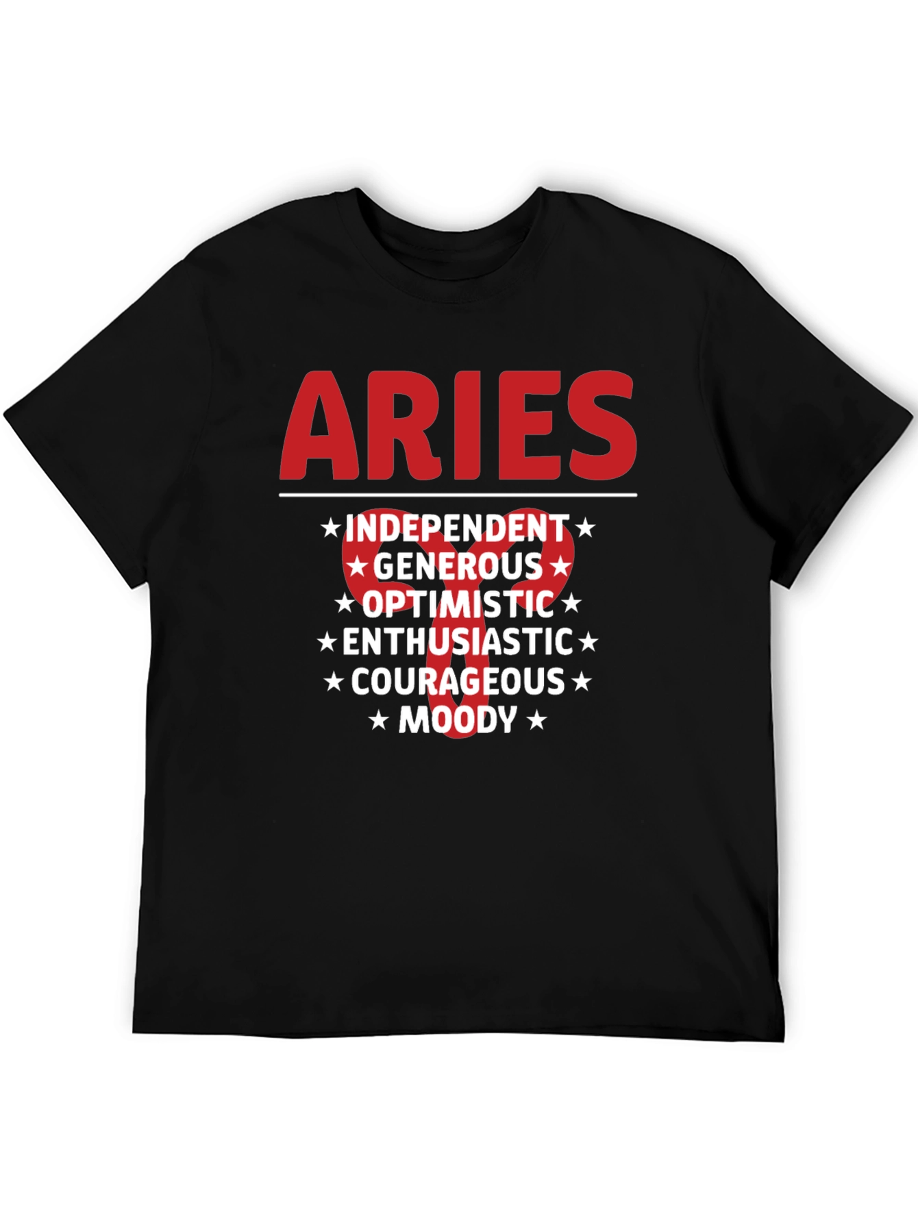 Camiseta Aries: Independiente Generoso y Optimista