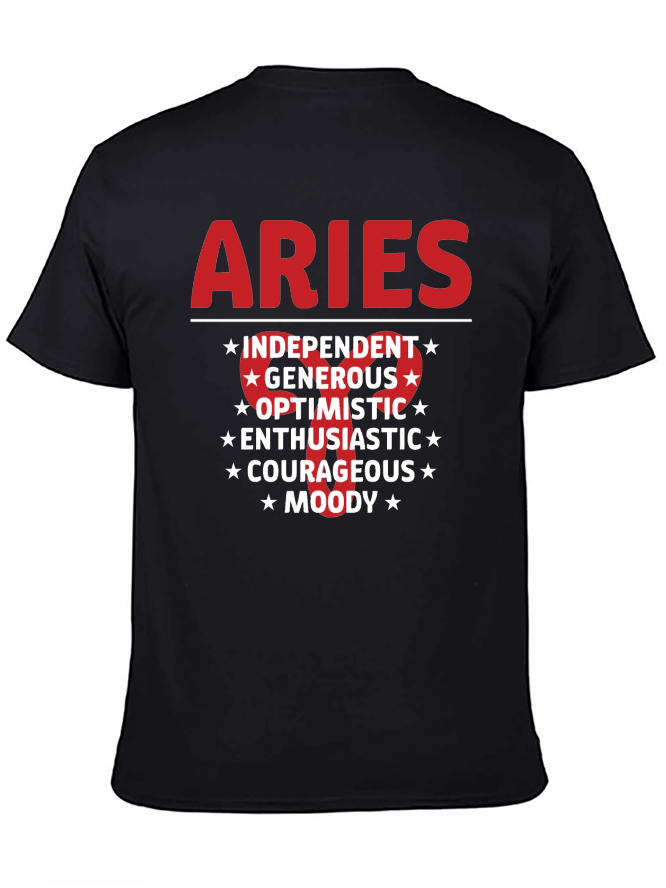 Camiseta Aries: Independiente Generoso y Optimista