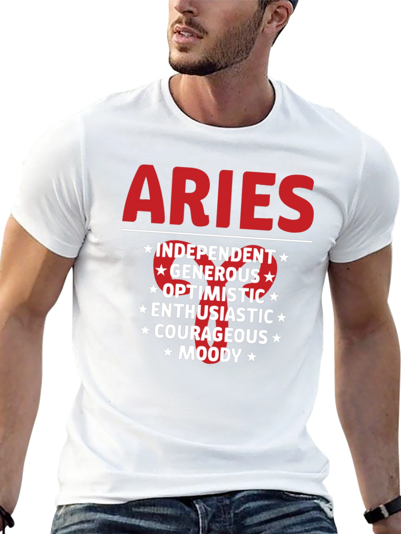 Camiseta Aries: Independiente Generoso y Optimista