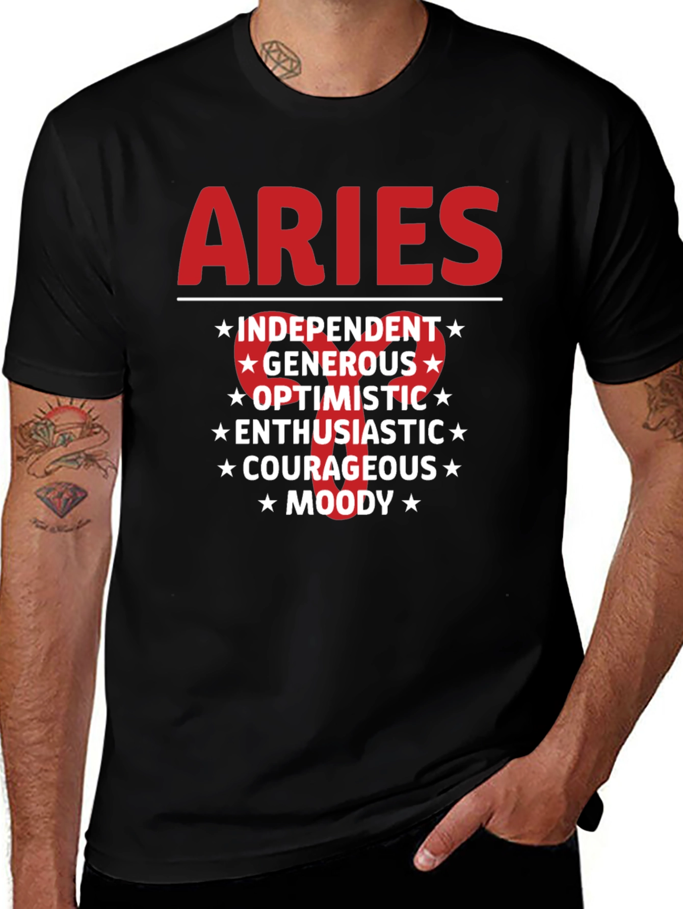 Camiseta Aries: Independiente Generoso y Optimista
