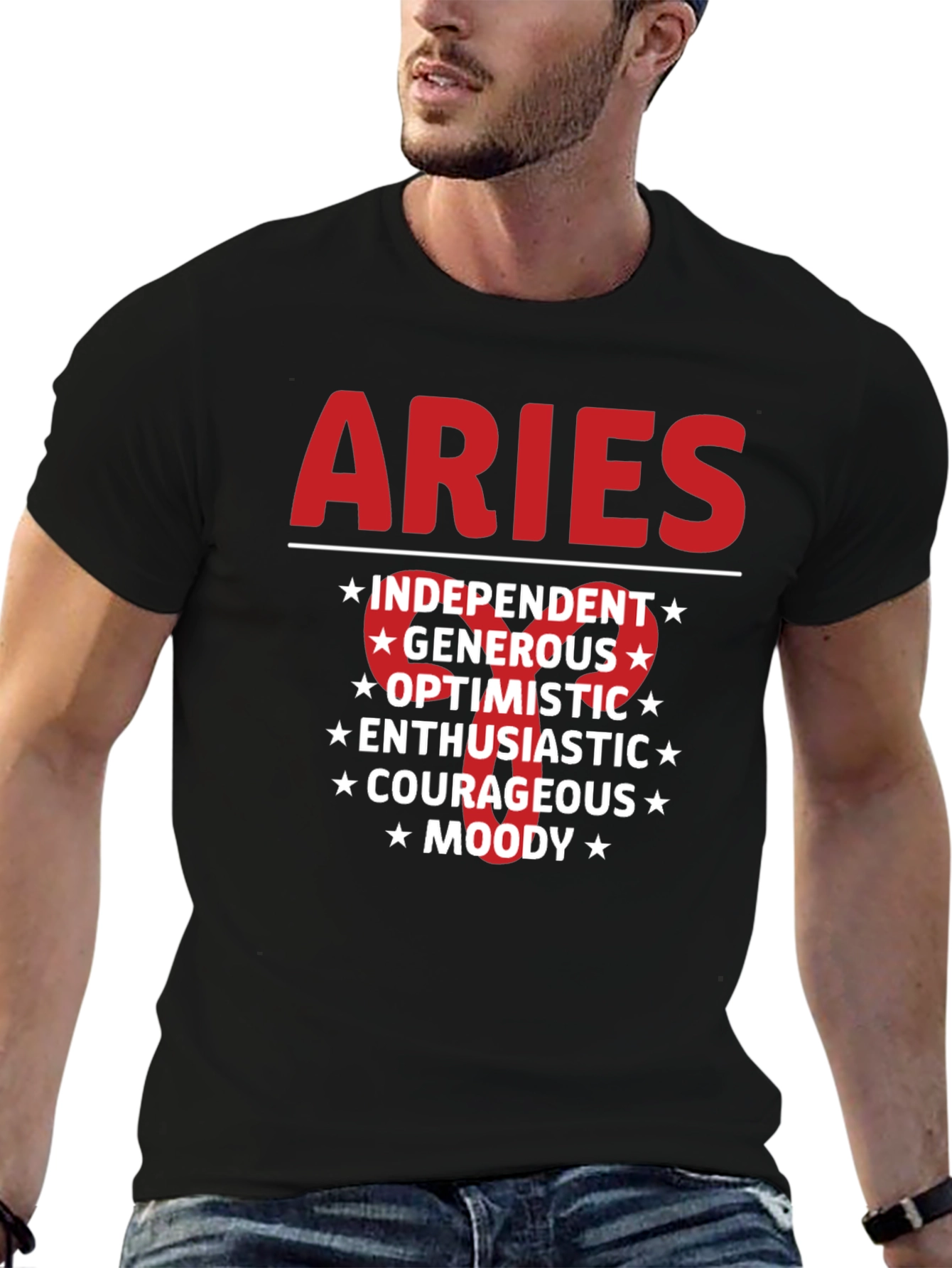 Camiseta Aries: Independiente Generoso y Optimista