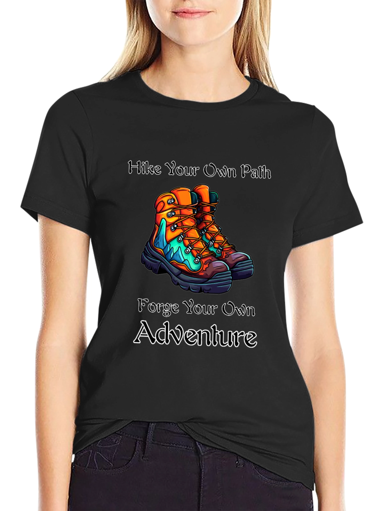 Camiseta Negra: Aventuras al Aire Libre