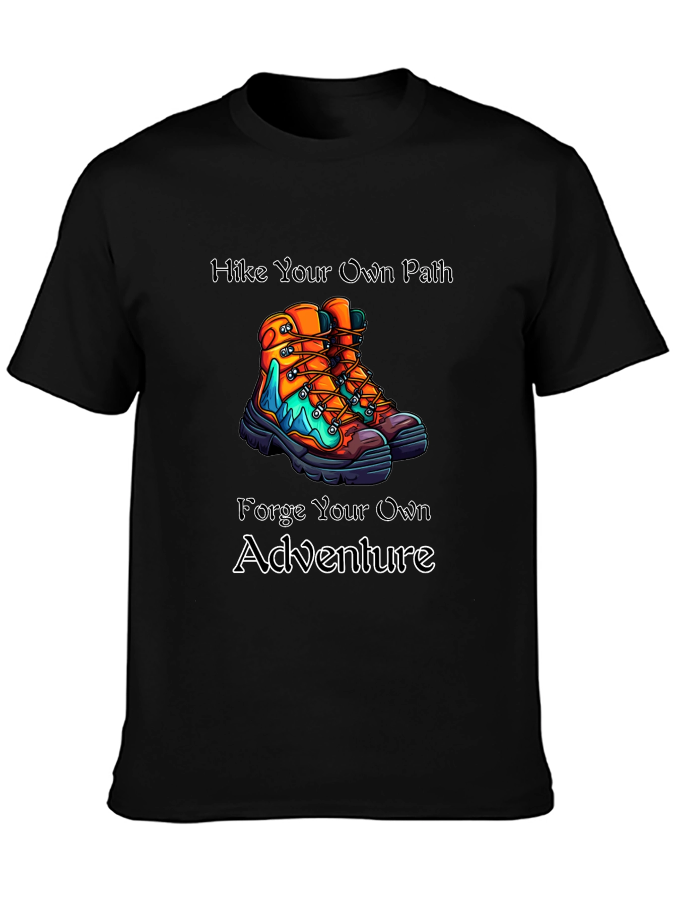 Camiseta Negra: Aventuras al Aire Libre