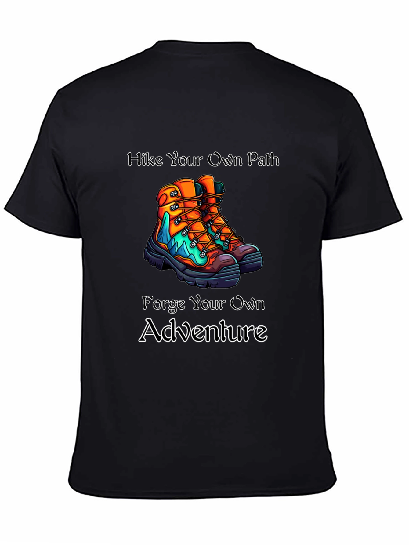 Camiseta Negra: Aventuras al Aire Libre