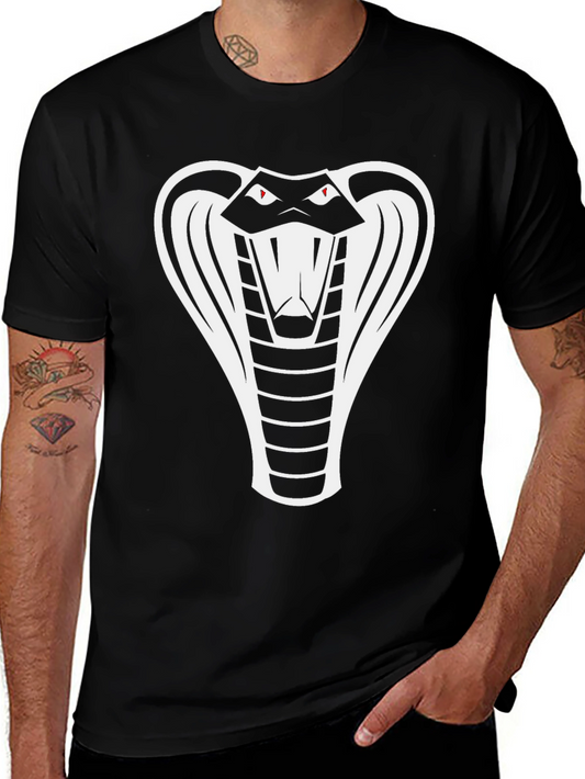 Camiseta Negra Cobra para Hombre