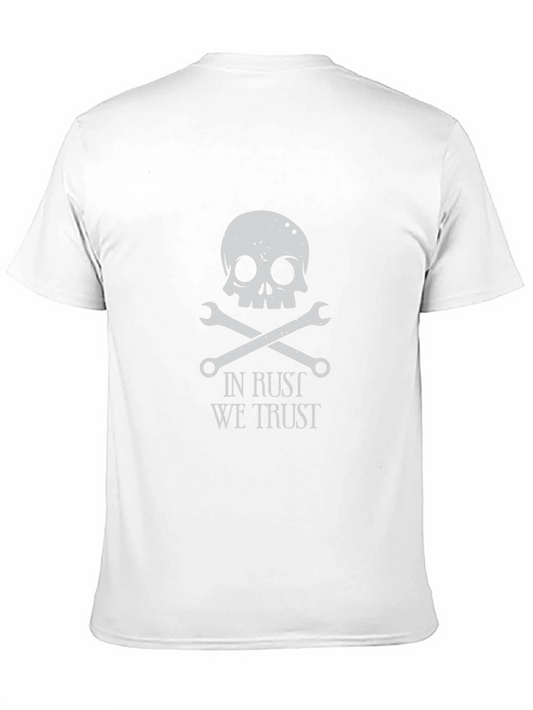 Camiseta Negra con Diseño de Calavera y Llaves Inglesas