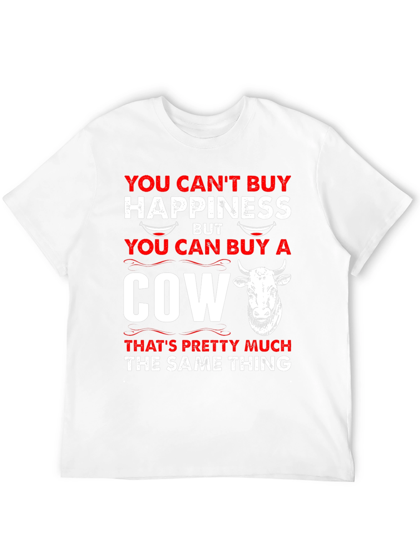 Camiseta Negra con Diseño Gracioso de Vaca