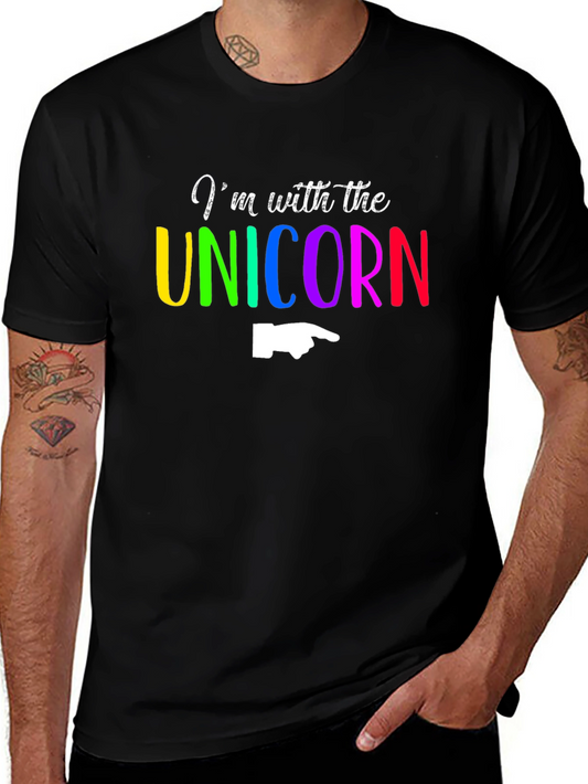 Camiseta Estoy con el Unicornio - Diseño Colorido