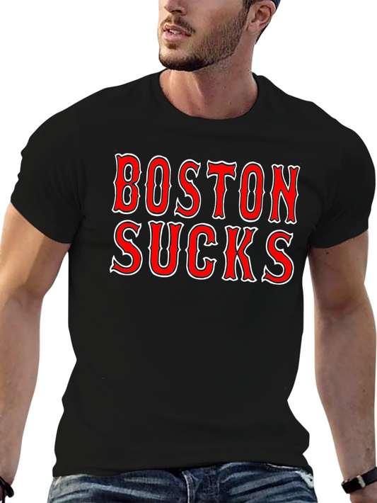 Camiseta Negra Boston Sucks