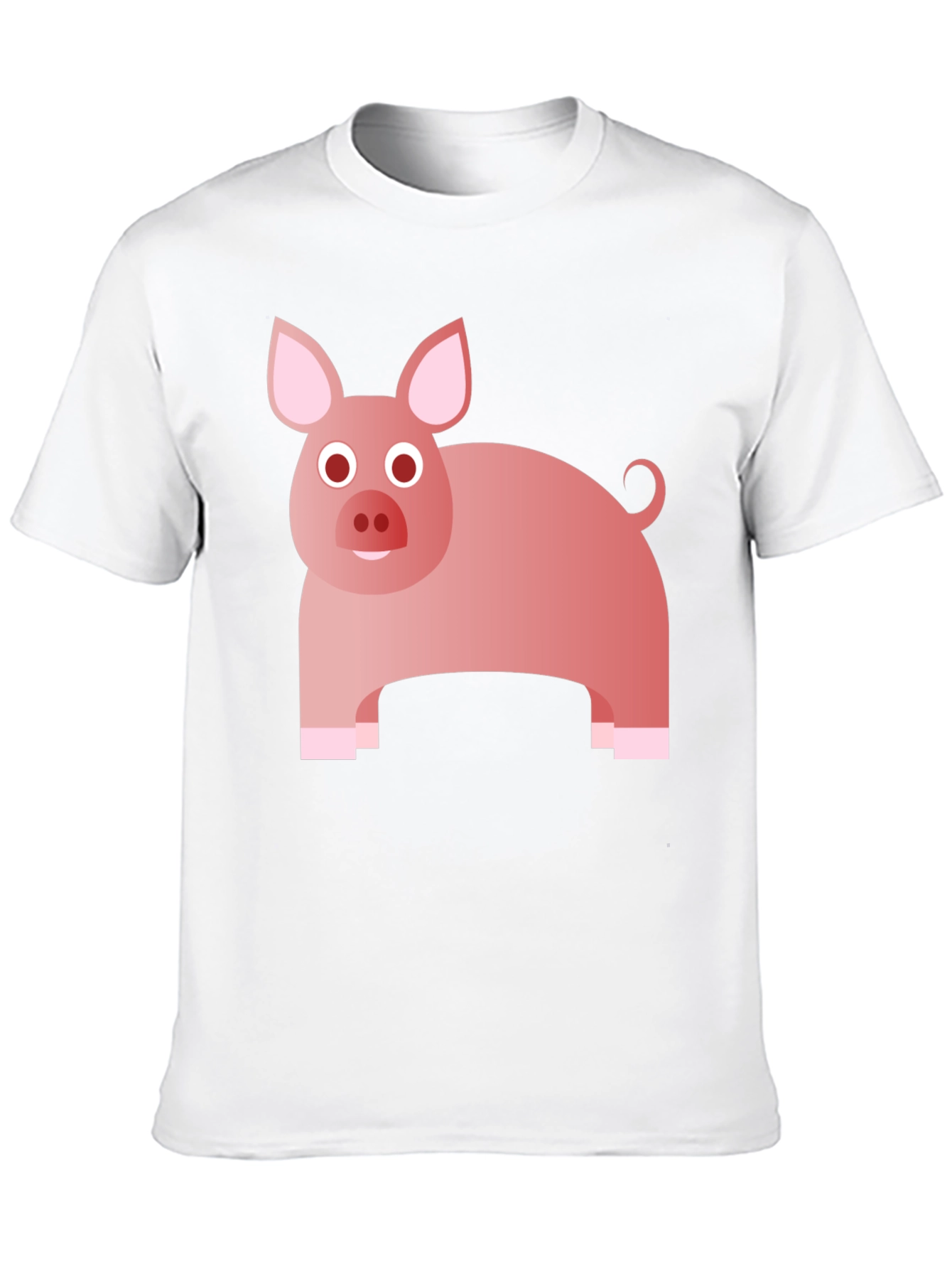 Camiseta Negra con Diseño de Cerdo Rosa